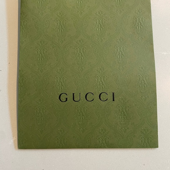Authentic GUCCI Limited Edition Green Brocade gift Shopping Bag 13.5" X 10"x5.5” - Picture 9 of 16